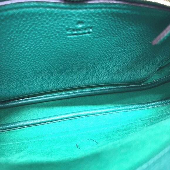 GUCCI 810232 Jackie 1961 Small 2WAY Bag Shoulder Bag Leather Green - Picture 13 of 15